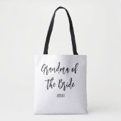 Tote Bag Grand-mère de la mariée Mariage noir blanc (Devant)