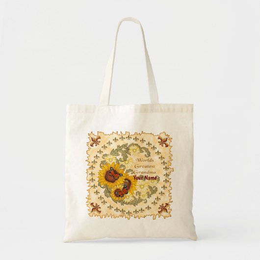 Tote Bag Grand-mère de tournesol (Devant)