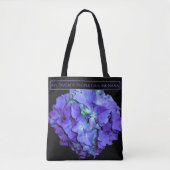Tote Bag Grand-mère d'hydrangée violette et turquoise (Devant)
