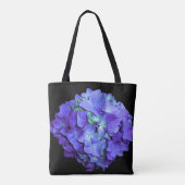Tote Bag Grand-mère d'hydrangée violette et turquoise (Dos)