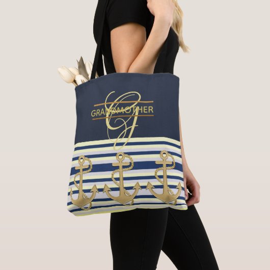 Tote Bag Grand-MÈRE Fourre-tout Monogrammé (De près)