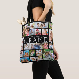 Tote Bag Grand-mère GRANDKIDS FAIRE VIE GRAND 21 Photo Coll