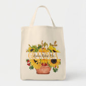 Tote Bag Grand-mère Petits-enfants Noms Fleurs de soleil (Devant)