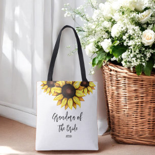 Tote Bag Grand-mère Tournesol de la mariée Mariage
