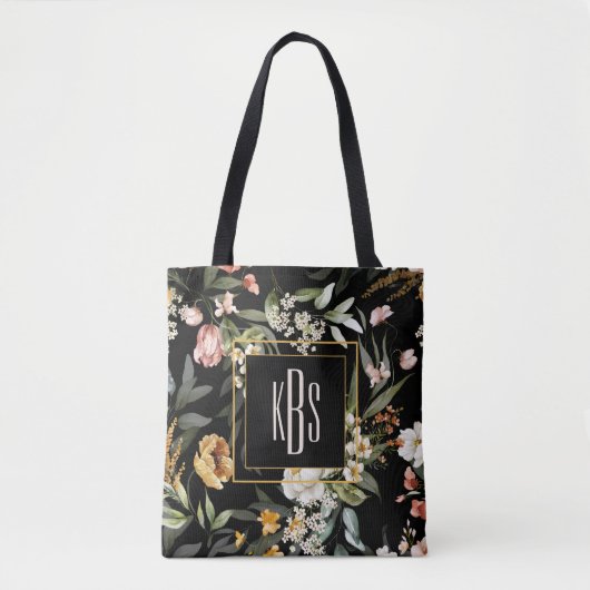 Tote Bag Grand Monogramme, Flore d'Art fin Épaule Fourre-to (Devant)