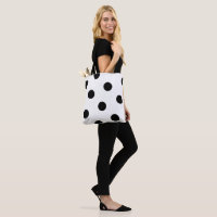 Grand Motif noir Polka - Couleur blanche personnal
