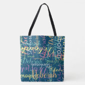 Tote Bag grand nom bleu marine (Devant)