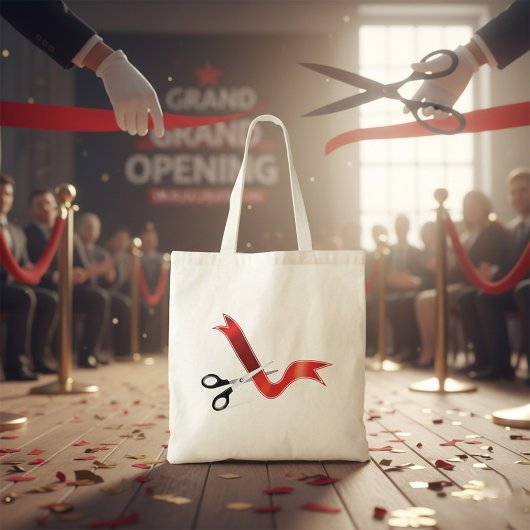 Tote Bag Grand Ouverture Célébration Ciseaux Couper le ruba