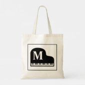 Tote Bag Grand Piano Monogram Pianiste Personnaliser (Dos)