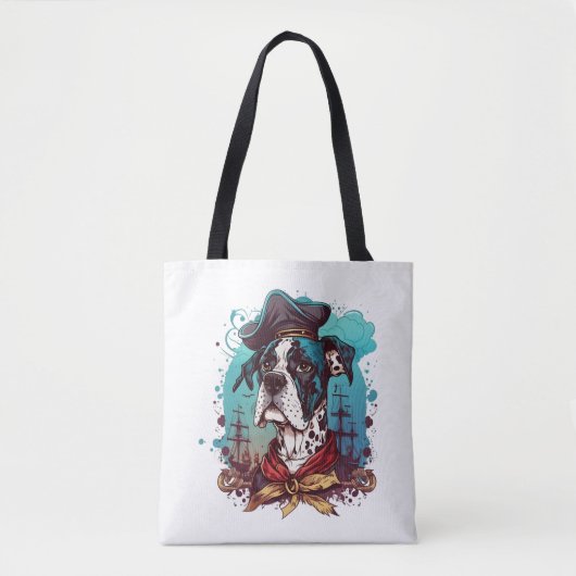 Tote Bag Grand pirate de chien Dane (Devant)