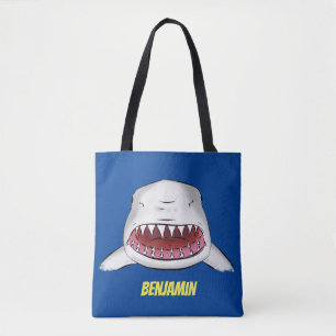 Tote Bag Grand requin blanc moyen dessin animé