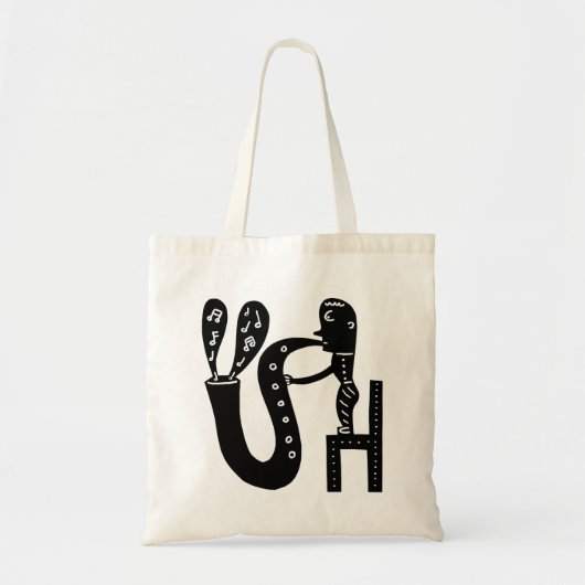 Tote Bag Grand saxophone (Devant)