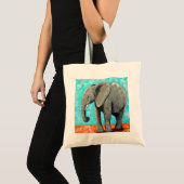 Tote Bag Grand tableau de bébé éléphant  (Devant (produit))