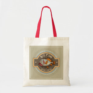 Tote Bag Grande affiche de bar et grill de poissons