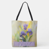 Tote Bag Grande Bienheureuse Iris fourre-tout (Dos)