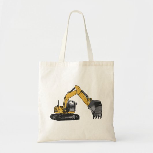 Tote Bag Grande excavatrice jaune (Devant)