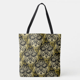 Tote Bag Grande géométrie de la tribu Black fourre-tout