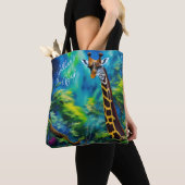 Tote Bag Grande Giraffe dans les arbres *Personnalisez* (De près)
