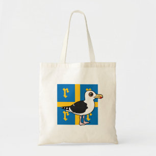 Tote Bag Grande Mouette noire de Rauma Finlande