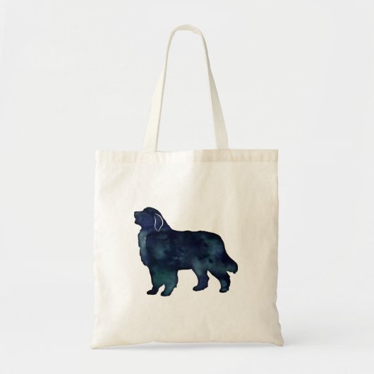 Tote Bag Grande Pyrénées race de chien Silhouette Aquarelle (Devant)