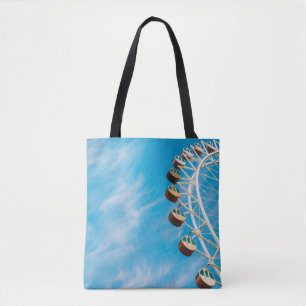 Tote Bag Grande roue blanche sous ciel clair le matin