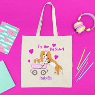 Tote Bag Grande soeur Cavalier King Charles Nom de l'Espagn
