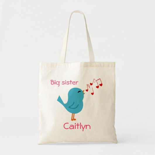 Tote Bag Grande soeur personnalisée par oiseau bleu (Devant)