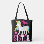 Tote Bag Grande Soeur Unicorne Magique avec Mane Arc-en-Cie (Dos)