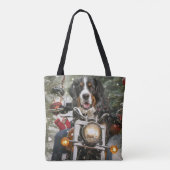 Tote Bag Grande Suisse de l'équitation moto Noël (Dos)