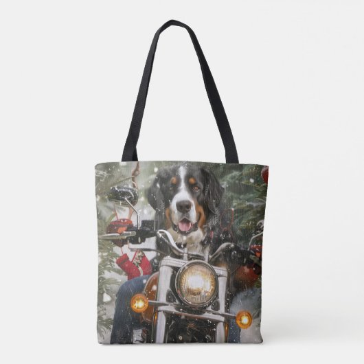 Tote Bag Grande Suisse de l'équitation moto Noël (Dos)