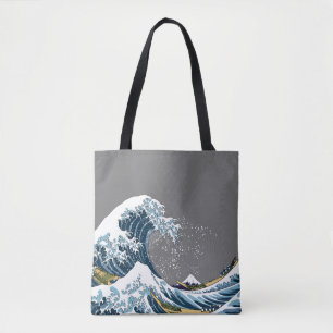 Tote Bag Grande vague grise outre de bruit moderne de