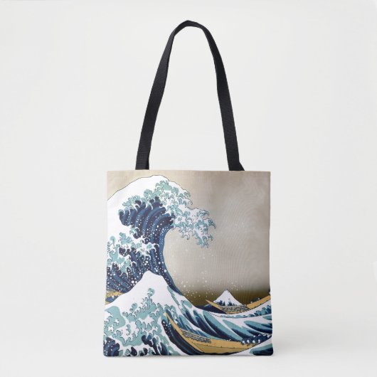 Tote Bag Grande vague reconstituée outre de Kanagawa par (Devant)