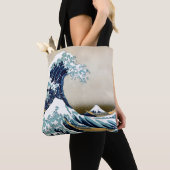Tote Bag Grande vague reconstituée outre de Kanagawa par (De près)