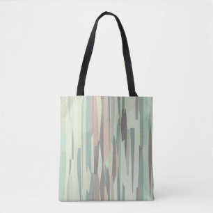 Tote Bag Grandes Abstraites vertes et pêche
