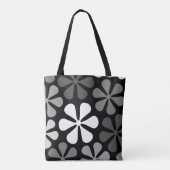 Tote Bag Grandes fleurs abstraites monochromes (Dos)