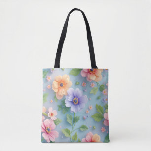 Tote Bag Grandes Fleurs en Papier Colorées