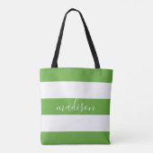 Tote Bag Grandes vertes et blanches de chaux avec typograph (Dos)