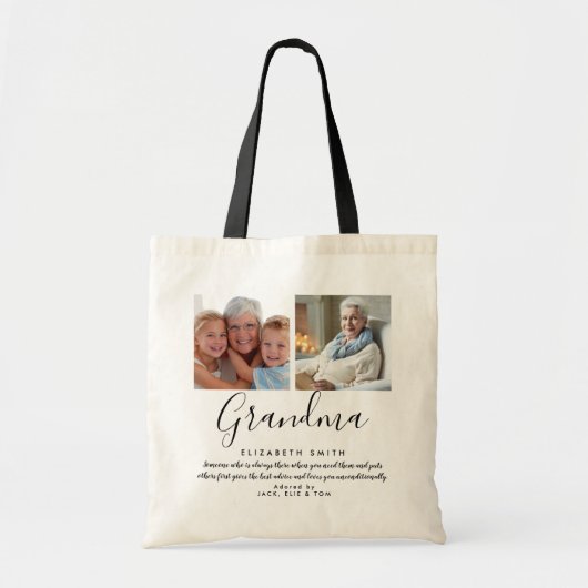 Tote Bag Grandma Citation Version Script (Devant)