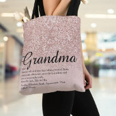 Tote Bag Grandma Definition Script Rose Gold Parties scinti