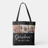Tote Bag Grandma Established Script Gift Photo (Dos)
