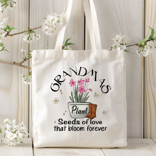 Tote Bag Grandmas Plantes Graines D'Amour Moderne Fleur ten