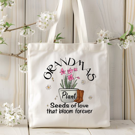 Tote Bag Grandmas Plantes Graines D'Amour Moderne Fleur ten