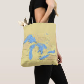 Tote Bag Grands Lacs d'Amérique du Nord (De près)