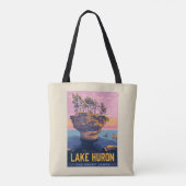 Tote Bag Grands Lacs | Lac Huron (Dos)