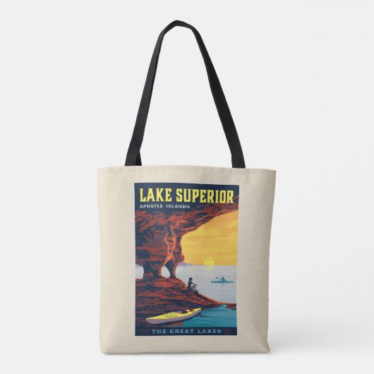 Tote Bag Grands Lacs | Lac Supérieur (Dos)