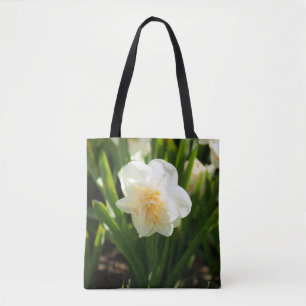 Tote Bag Grands narcisses blancs par un jour de printemps