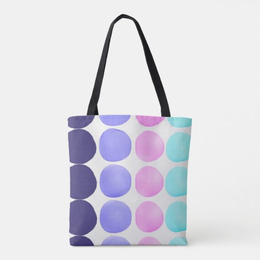 Tote Bag Grands points aquarelle (Dos)