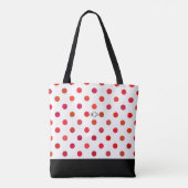 Tote Bag Grands points rouges dans diverses nuances du (Dos)