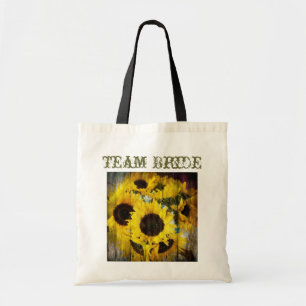 Tote Bag grange de l'ouest bois jaune tournesol mariage