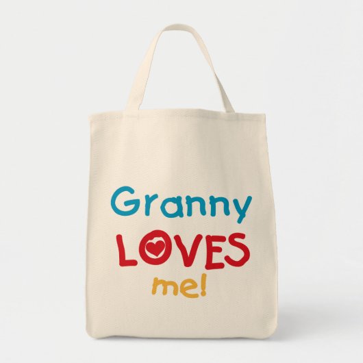 Tote Bag Granny Loves Me Tshirts et cadeaux (Devant)